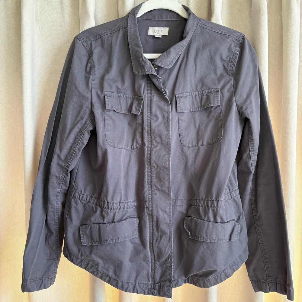 Loft grey zip up jacket